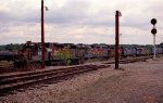 CSX 2670 with 5 other locos outside the yard office